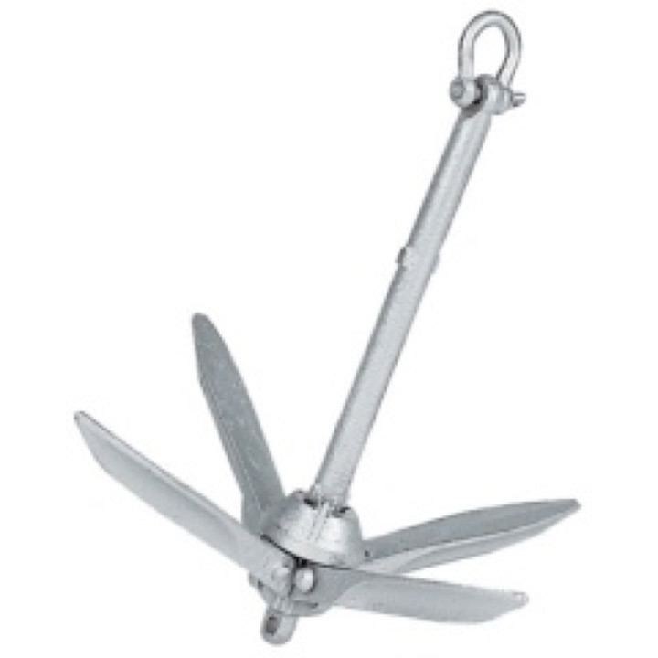 Ancre marine grappin Plastimo à pelles effilées - 0,7 Kg