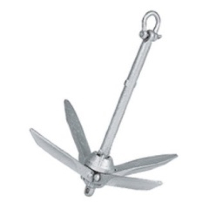 Ancre marine grappin Plastimo à pelles effilées - 1,5 Kg