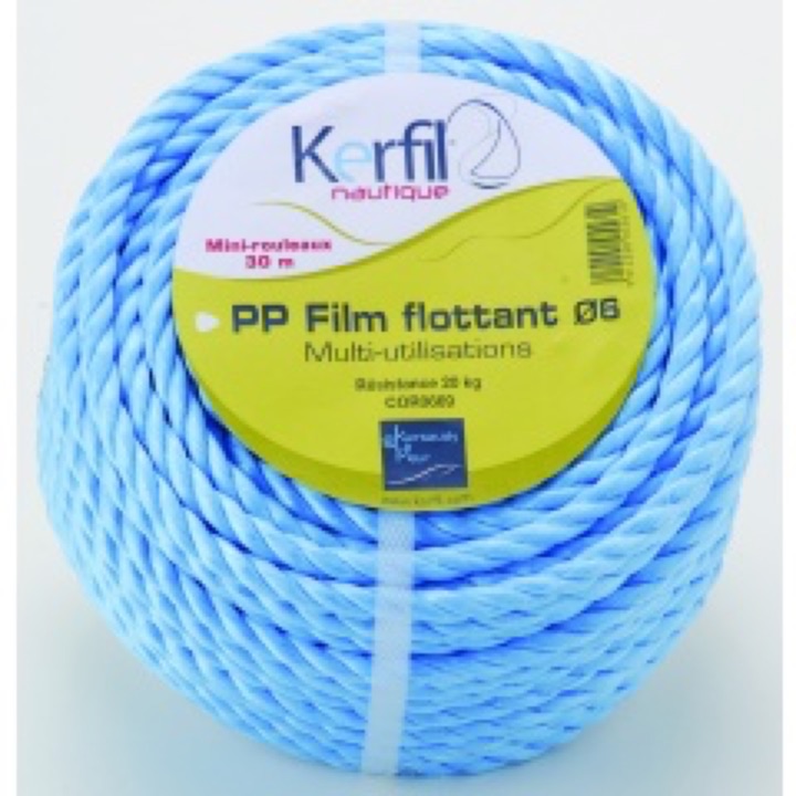 Cordage de pêche polypropylène 30 m bleu
