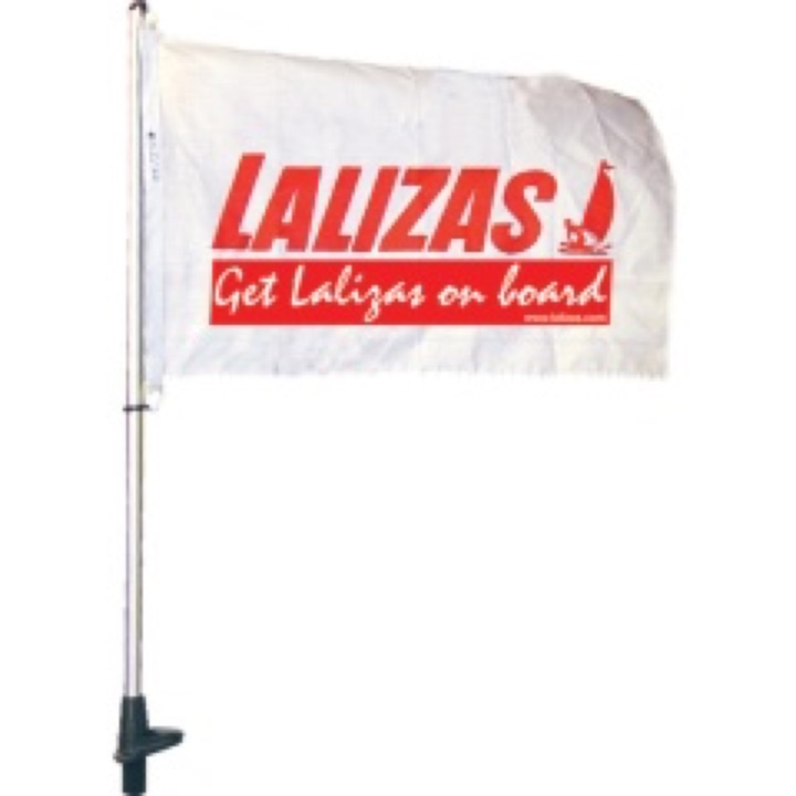 Hampe de pavillon Lalizas avec support encastrable