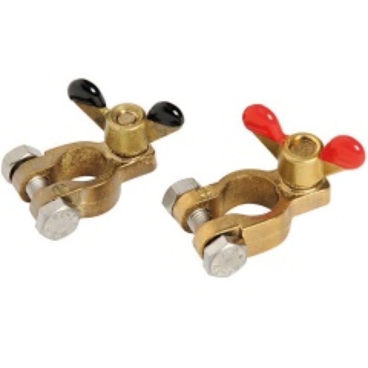 Paire de cosses Osculati en bronze pour batteries