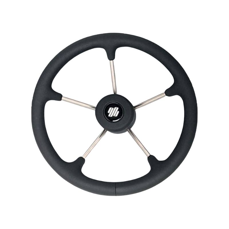 Volant Polyurethane D350mm Inox Noir