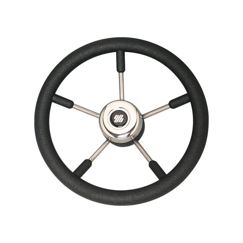 Volant Polyurethane D350mm Inox Noir