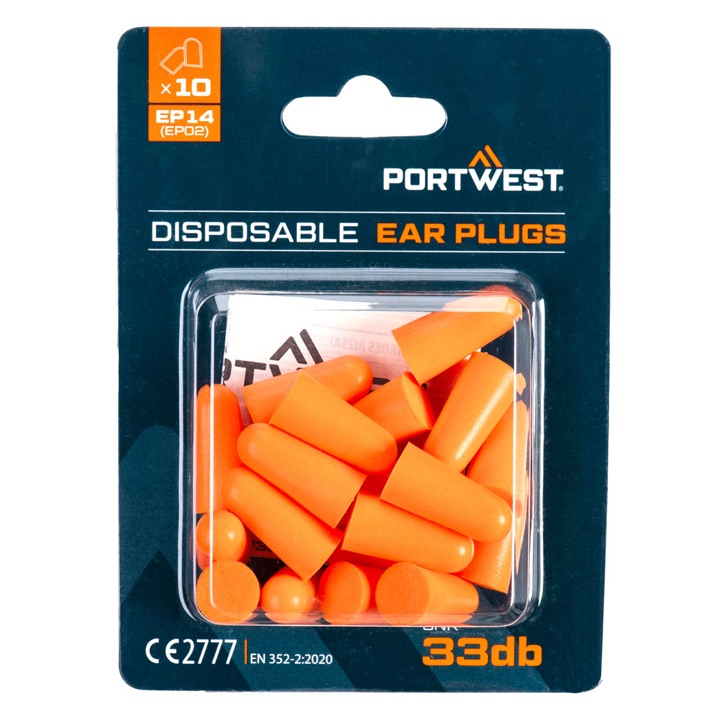 Bouchons d'oreille en mousse PU (10 paires)