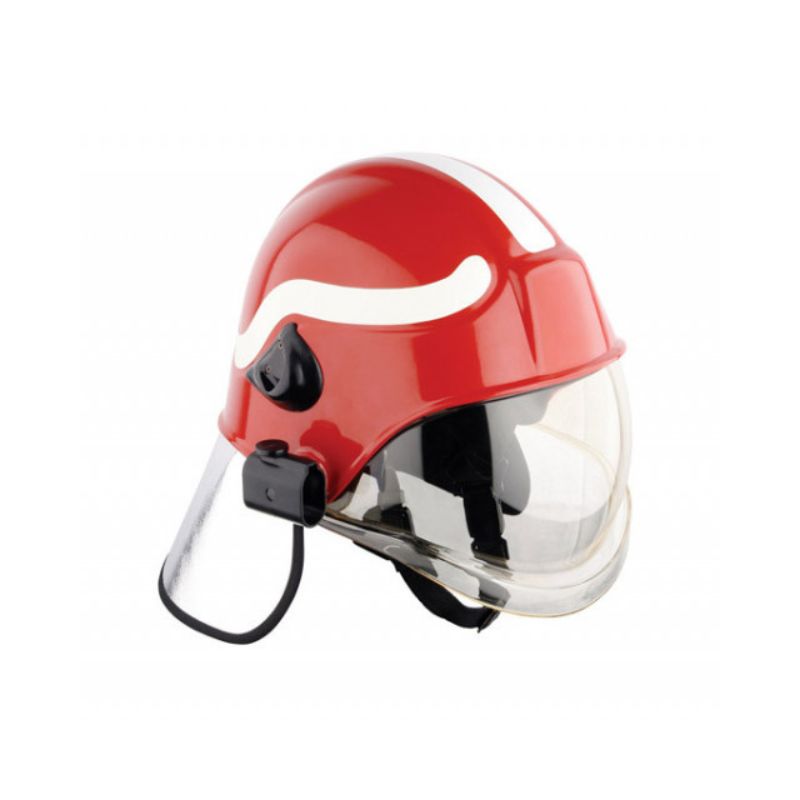 Casque Pompier Composite Rouge Conforme Solas