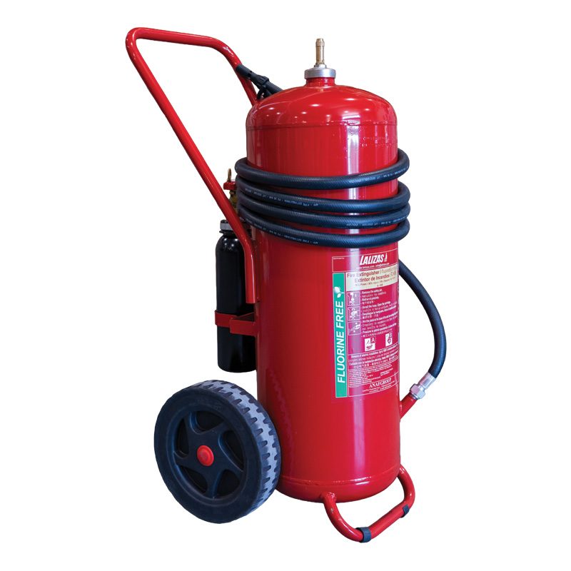 Roue extinctrice LALIZAS, mousse sans PFAS, à cartouche, acier inoxydable, avec tuyau et avertisseur sonore, SOLAS/MED