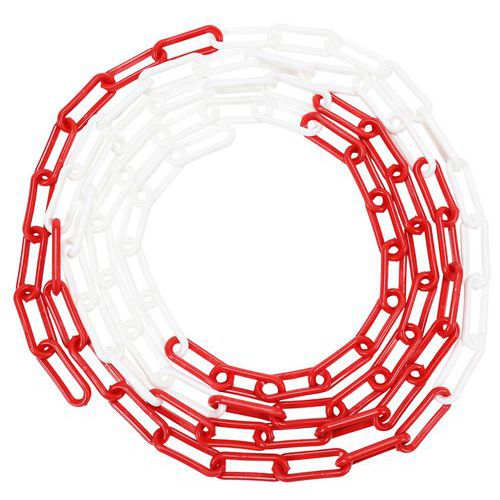 Chaîne de Signalisation Plastique Rouge/Blanc