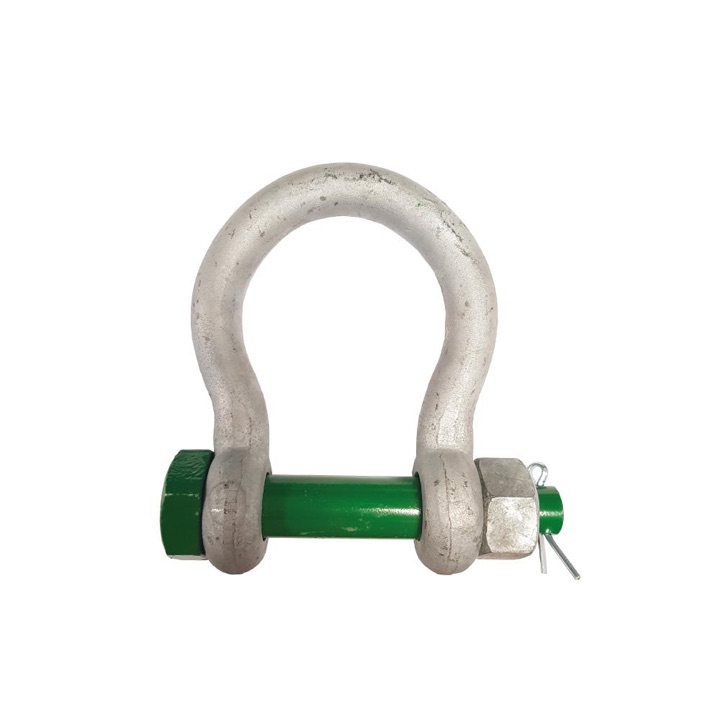 Manille lyre HR ouverture large axe à boulon Green Pin