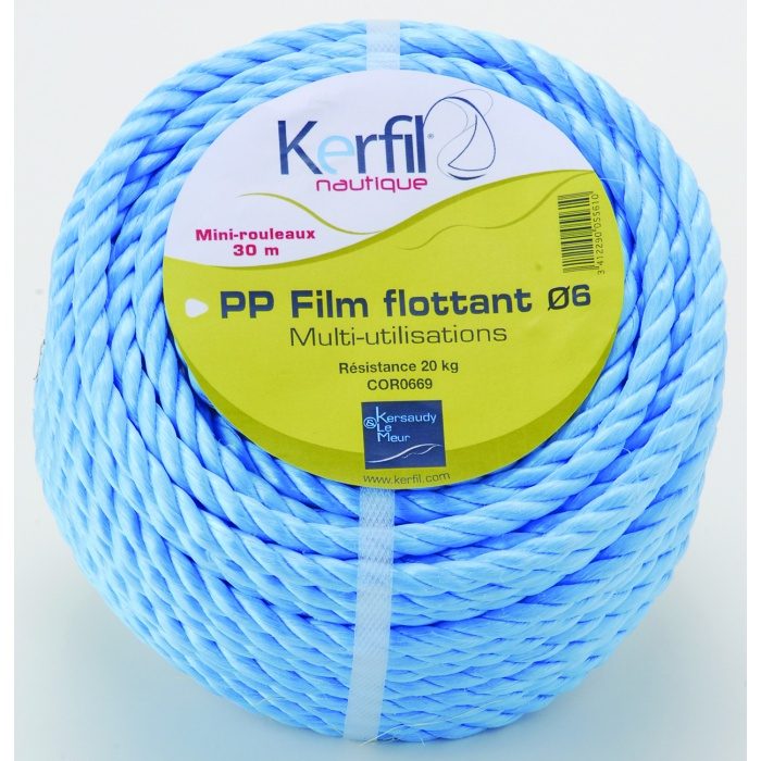 Cordage de pêche polypropylène 30 m bleu