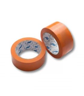 Ruban PVC orange bâtiment 75 mm x 33 m