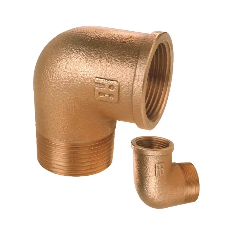 Coude 90 Male Femelle en Bronze